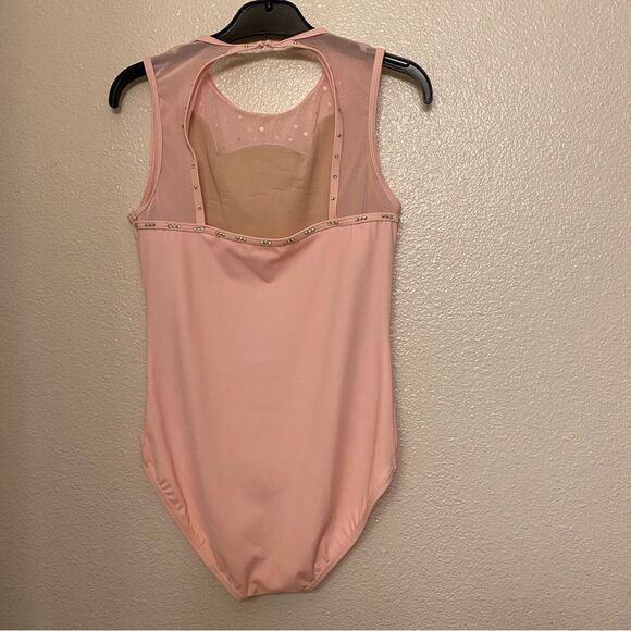 Weissman Balera Costume solo custom dance pink Scallop Neck Leotard MT11264 XLC - Picture 10 of 11